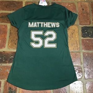 NWT!  Green Bay Packers Lace-up  "Matthews" Top